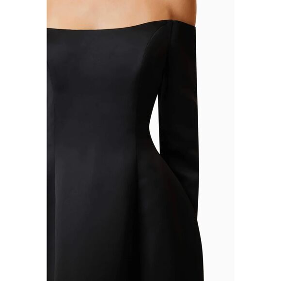 ELLIATT Vida Off The Shoulder Long Sleeve Cocktail Minidress - Black S - Picture 4 of 12